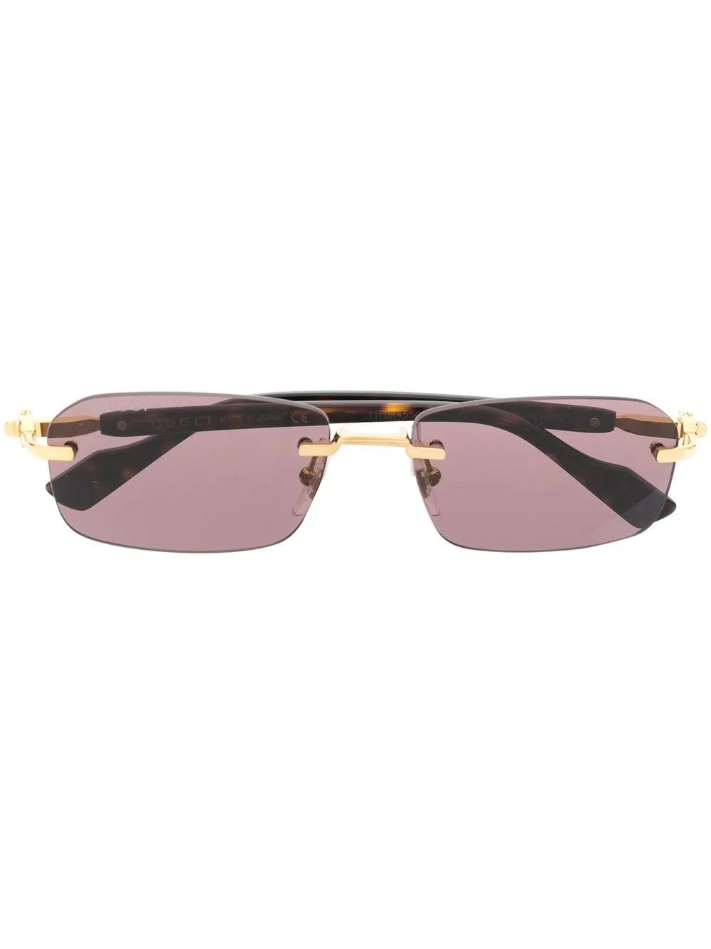Gucci Eyewear rimless rectangle-frame sunglasses