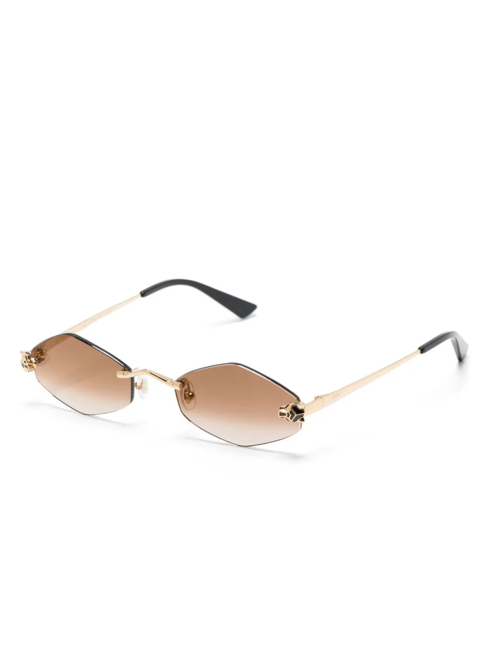 Tiger Head-plaque geometric-frame sunglasses