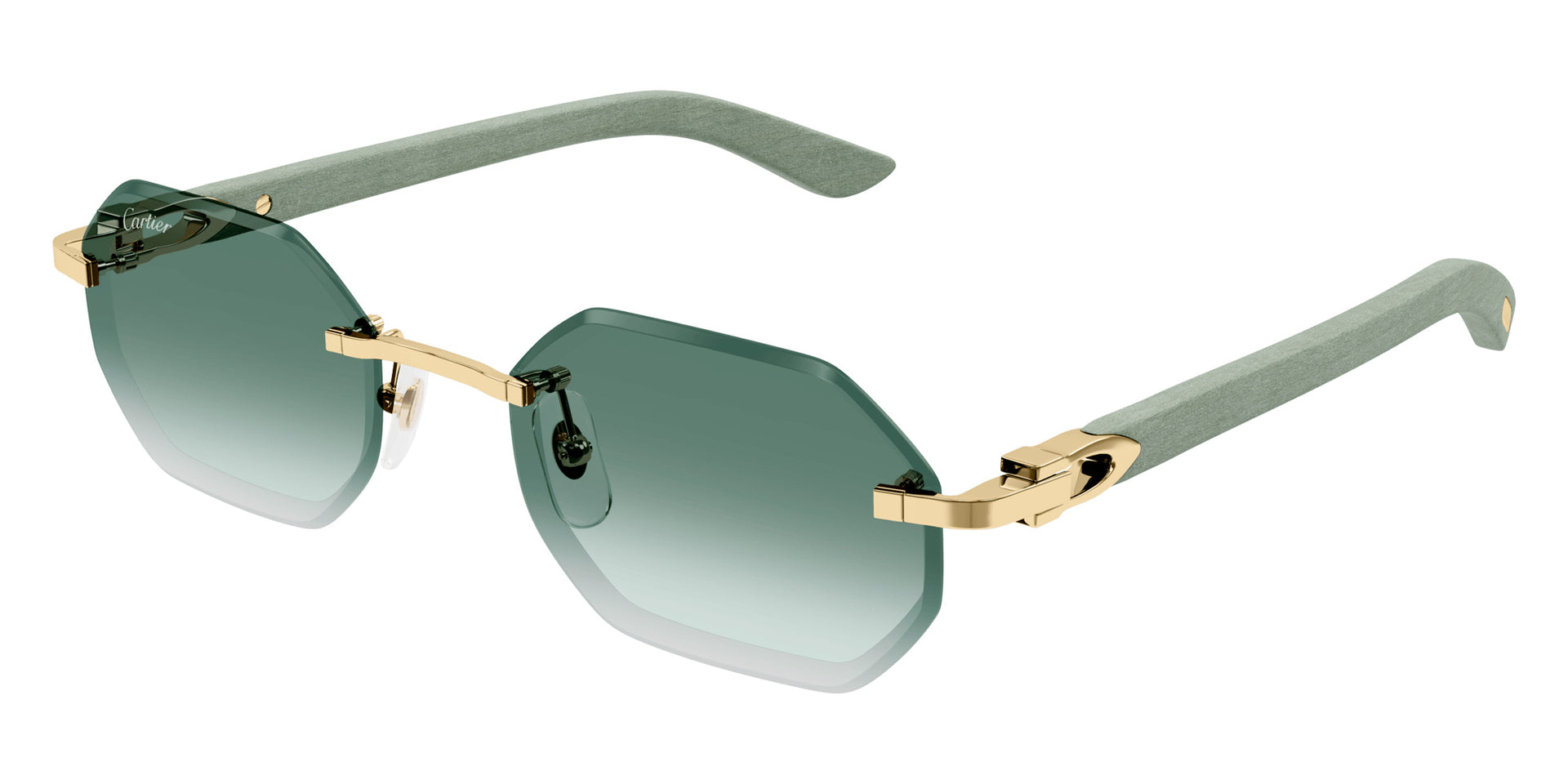 Cartier™ CT0439S 004 54 - Gold/Green C Décor